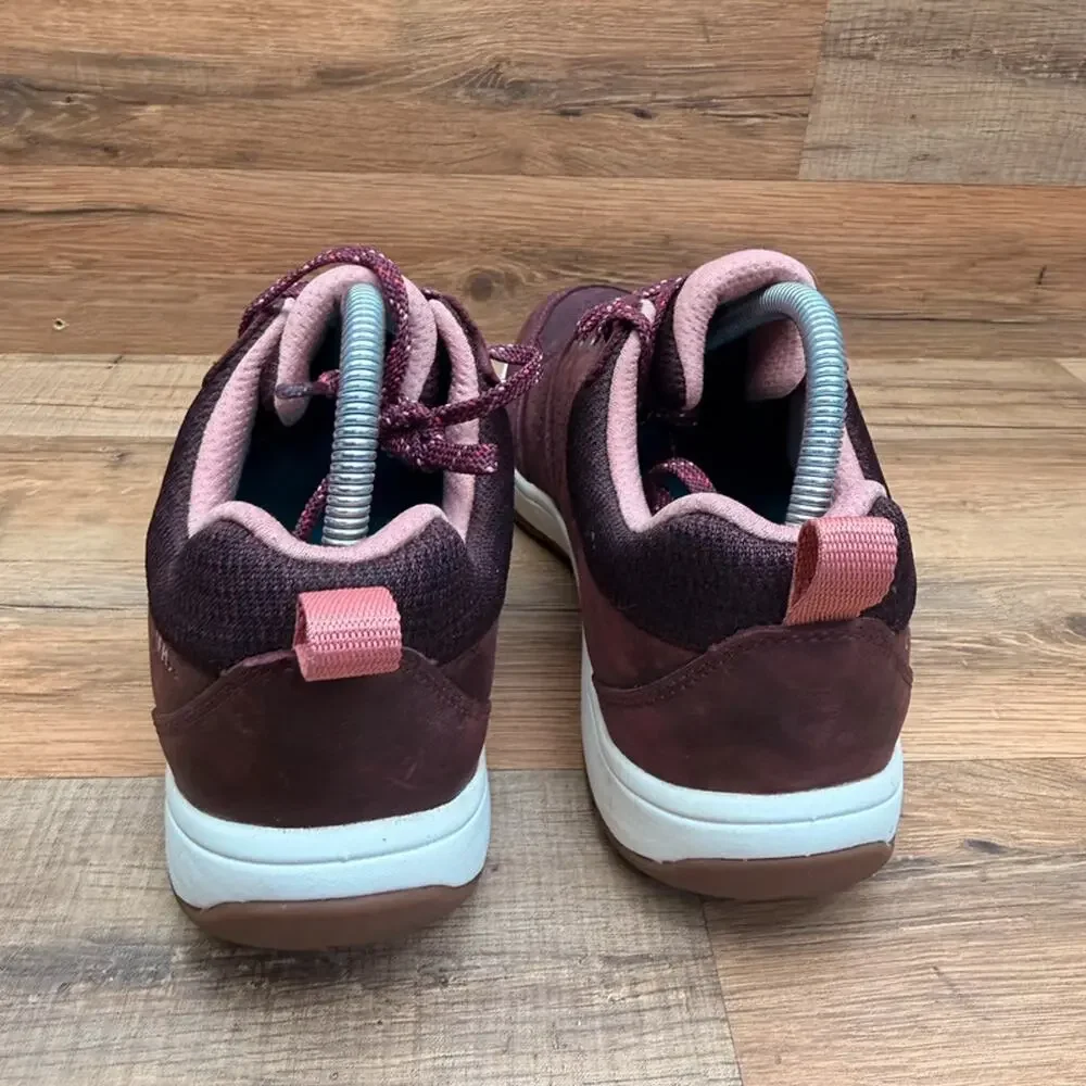 LL Bean Trailduster Hiking Shoes Womens Size 10 Red Leather
